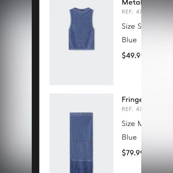 Mango Metallic Shirt/Skirt Set - Picture 2 of 8